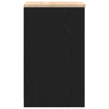 Dulap depozitare garaj negru 40x51x85 cm lemn masiv de pin - Img 6