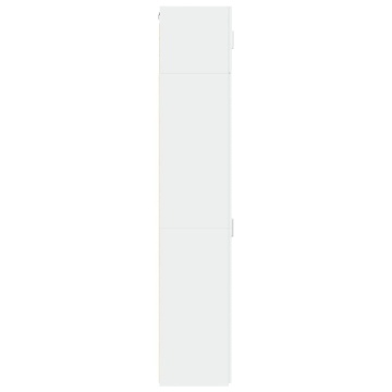 Dulap depozitare slim alb 30x42,5x225 cm lemn prelucrat - Img 6