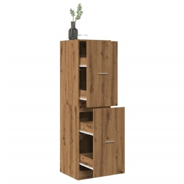 Dulap farmacie, stejar artizanal, 40x41x144,5cm, lemn prelucrat - Img 1