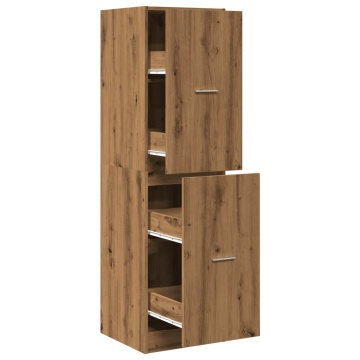Dulap farmacie, stejar artizanal, 40x41x144,5cm, lemn prelucrat - Img 2