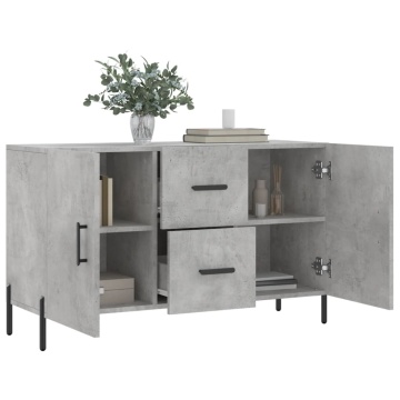 Dulap, gri beton, 100x36x60 cm, lemn compozit - Img 4