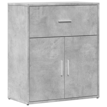 Dulap, gri beton, 60x31x70 cm, lemn prelucrat - Img 2