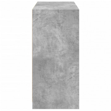 Dulap, gri beton, 77x48x102 cm, lemn prelucrat - Img 5
