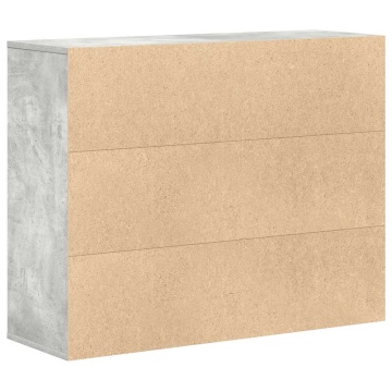 Dulap, gri beton, 88 x 30 x 70 cm, lemn prelucrat - Img 7