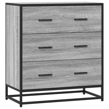 Dulap, gri sonoma, 68x35x76 cm, lemn prelucrat și metal - Img 2
