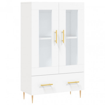 Dulap înalt, alb, 69,5x31x115 cm, lemn prelucrat - Img 2