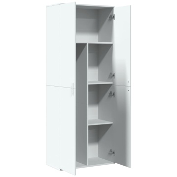 Dulap înalt, alb, 70x35x180 cm, lemn prelucrat - Img 5