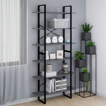 Dulap înalt, gri, 100x30x210 cm, lemn masiv de pin - Img 1