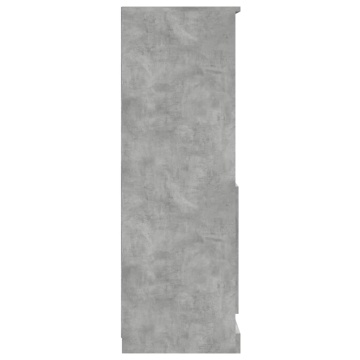 Dulap înalt, gri beton, 60x35,5x103,5 cm, lemn prelucrat - Img 6
