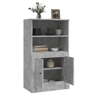 Dulap înalt, gri beton, 60x35,5x103,5 cm, lemn prelucrat - Img 8