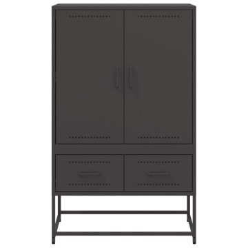 Dulap înalt, negru, 68x39x111,5 cm, oțel laminat la rece - Img 8