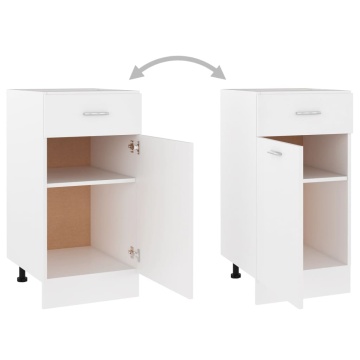 Dulap inferior cu sertar, alb, 40 x 46 x 81,5 cm, PAL - Img 5