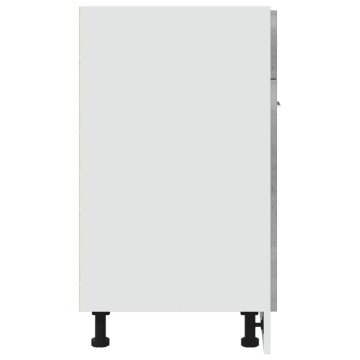Dulap inferior cu sertar, gri beton, 60 x 46 x 81,5 cm, PAL - Img 8