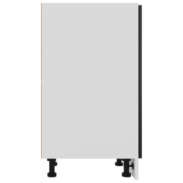 Dulap inferior cu sertar, negru, 50 x 46 x 81,5 cm, PAL - Img 7