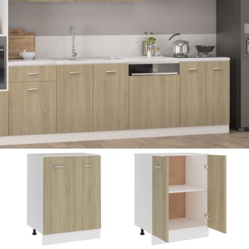 Dulap inferior, stejar sonoma, 60x46x81,5 cm, lemn prelucrat - Img 2
