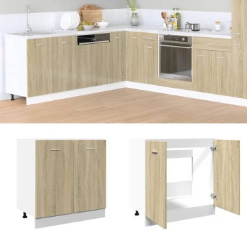 Dulap inferior, stejar sonoma, 80x46x81,5 cm, lemn prelucrat - Img 2
