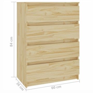 Dulap lateral, 60x36x84 cm, lemn masiv de pin - Img 7