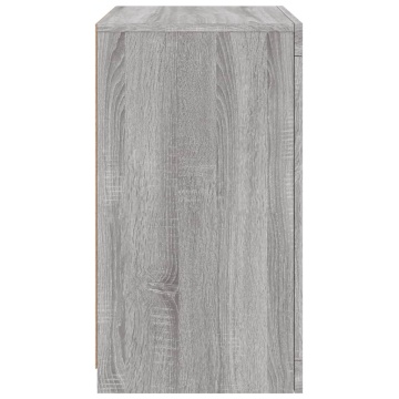Dulap lateral cu lumini LED, gri sonoma, lemn prelucrat - Img 7