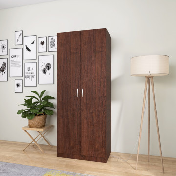 Dulap Mirco cu Bara Haine 200x80x50 cm, Culoare Wenge, Material PAL 18mm - Img 3