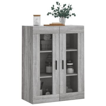 Dulap montat pe perete, gri sonoma, 69,5x34x90 cm - Img 4