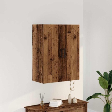 Dulap montat pe perete lemn vechi 69,5x34x90 cm - Img 1
