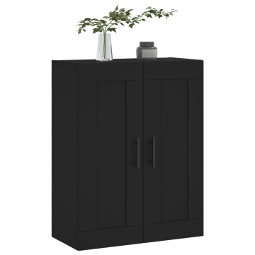 Dulap montat pe perete, negru, 69,5x34x90 cm, lemn prelucrat - Img 4