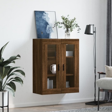 Dulap montat pe perete, stejar maro, 69,5x34x90 cm - Img 3