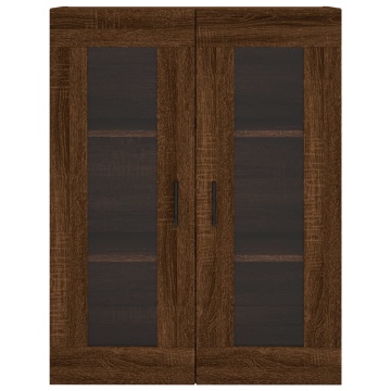 Dulap montat pe perete, stejar maro, 69,5x34x90 cm - Img 6