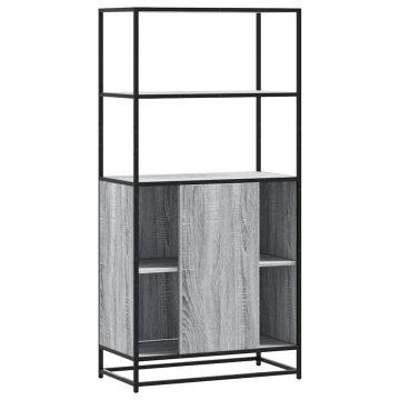 Dulap nalt gri Sonoma 68x35x139 cm lemn prelucrat - Img 5