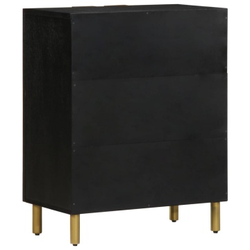 Dulap, negru, 60x33x75 cm, lemn prelucrat - Img 8