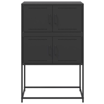 Dulap, negru, 68,5x38,5x107 cm, oțel - Img 5