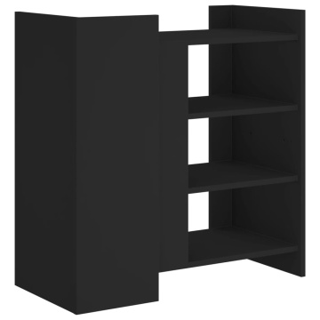 Dulap, negru, 73,5x35x75 cm, lemn prelucrat - Img 5