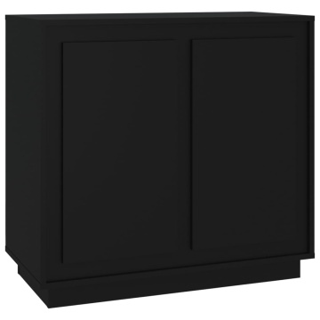 Dulap, negru, 80x34x75 cm, lemn prelucrat - Img 2