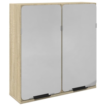 Dulap oglindă baie stejar sonoma 64,5x20x66,5 cm lemn prelucrat - Img 2