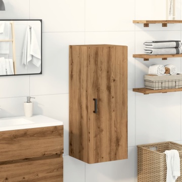 Dulap pe perete stejar artizanal, 34,5x34x90 cm, lemn prelucrat - Img 1