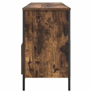 Dulap pentru baie cu sertare stejar afumat 90x34,5x60 cm - Img 6