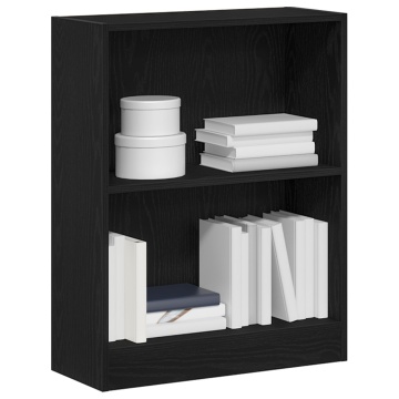 Dulap pentru cărți Negru 60x24x76 cm Lemn prelucrat - Img 3