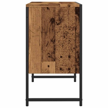 Dulap pentru chiuvetă baie lemn vechi 60x33x60cm lemn prelucrat - Img 5