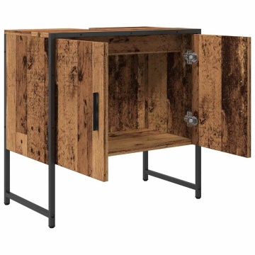 Dulap pentru chiuvetă baie lemn vechi 60x33x60cm lemn prelucrat - Img 8