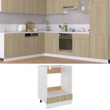 Dulap pentru cuptor, stejar Sonoma, 60 x 46 x 81,5 cm, PAL - Img 4