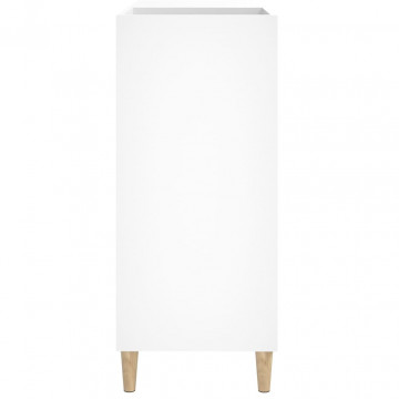 Dulap pentru discuri, alb, 84,5x38x89 cm, lemn compozit - Img 5