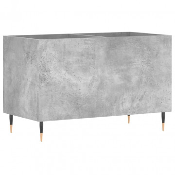 Dulap pentru discuri, gri beton, 74,5x38x48 cm, lemn prelucrat - Img 5