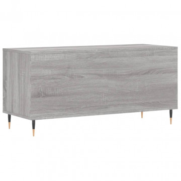 Dulap pentru discuri gri sonoma, 100x38x48 cm, lemn prelucrat - Img 5