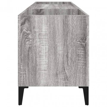 Dulap pentru discuri gri sonoma, 121x38x48 cm, lemn prelucrat - Img 5