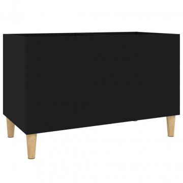Dulap pentru discuri, negru, 74,5x38x48 cm, lemn prelucrat - Img 2
