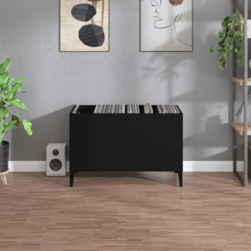 Dulap pentru discuri, negru, 74,5x38x48 cm, lemn prelucrat - Img 3