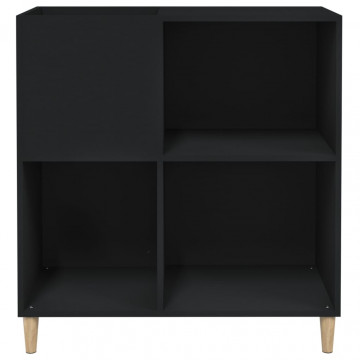 Dulap pentru discuri negru 84,5x38x89 cm lemn compozit - Img 8