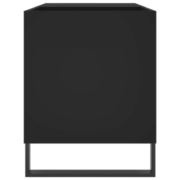 Dulap pentru discuri, negru, 85x38x48 cm, lemn prelucrat - Img 8