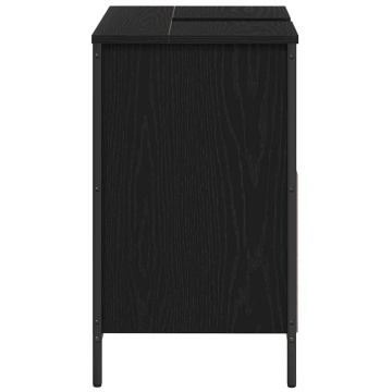 Dulap pentru lavoar baie negru 60x34,5x60 cm - Img 6
