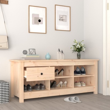 Dulap pentru pantofi, 110x38x45,5 cm, lemn masiv de pin - Img 5